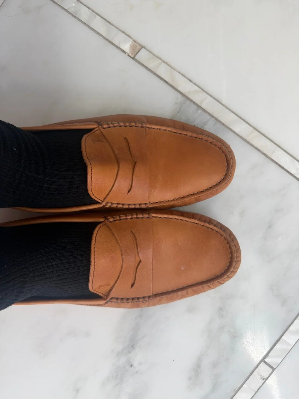 Tod's Brown Leather Penny Loafers